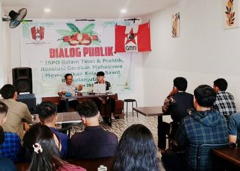 Diskusi publik bertajuk "ISPO dalam Teori & Praktik: Resolusi Gerakan Mahasiswa Mewujudkan Kelapa Sawit Berkelanjutan" yang dihelat  DPD GMNI Sumut  bertempat di Cafe Tentrem Aksata, Medan (10/5/2025) lalu.