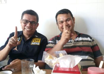 Dok: Foto Fawer Sihite (Ketua ILAJ) dan Hinca Panjaitan (DPR RI) di Pematangsiantar Tahun 2019