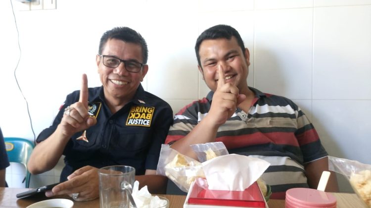 Dok: Foto Fawer Sihite (Ketua ILAJ) dan Hinca Panjaitan (DPR RI) di Pematangsiantar Tahun 2019