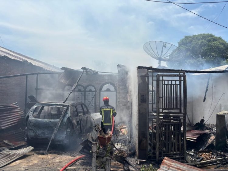 Lokasi kebakaran rumah yang terjadi di Simpang Kerang