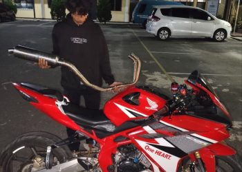 Kendaraan sepeda motor yang diamankan Polisi.