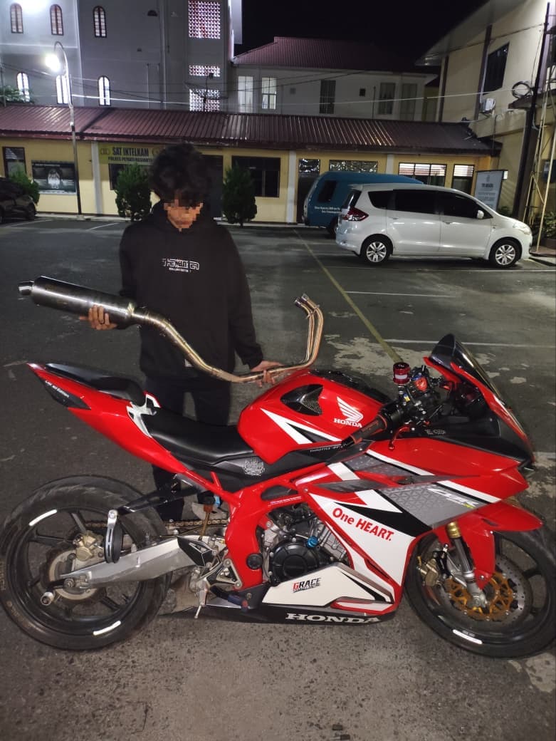 Kendaraan sepeda motor yang diamankan Polisi.