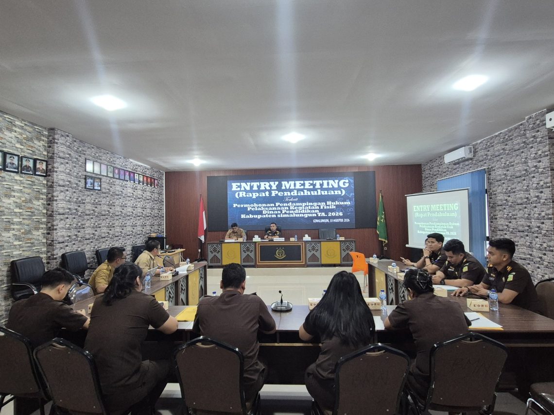 Saat acara Entry Meeting di Kejari Simalungun bersama Dinas Pendidikan Simalungun ( Humas Kejari Simalungun)