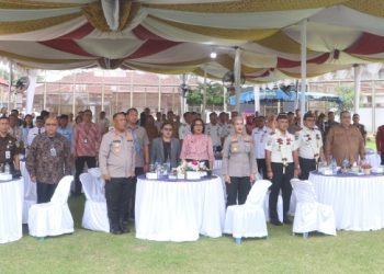 Kapolres Simalungun AKBP Marganda Aritonang saat hadiri acara pisah sambut Kalapas Pematangsiantar ( Humas Polres Simalungun)