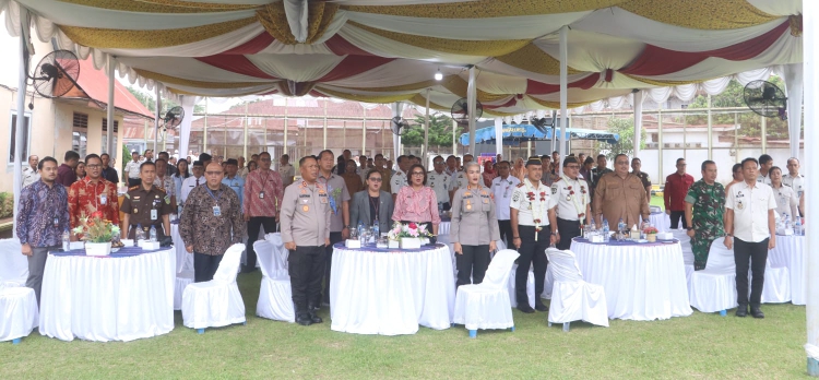 Kapolres Simalungun AKBP Marganda Aritonang saat hadiri acara pisah sambut Kalapas Pematangsiantar ( Humas Polres Simalungun)