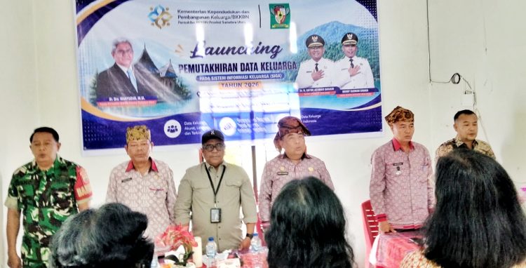 Saat launching pemutakhiran data keluarga Provinsi Sumatera Utara melalui Sistem Informasi Keluarga (SIGA) 2026 di Simalungun ( Diskominfo Simalungun)