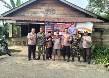 Polsek Dolok Silau saat gelar sosialisasi Karhutla.