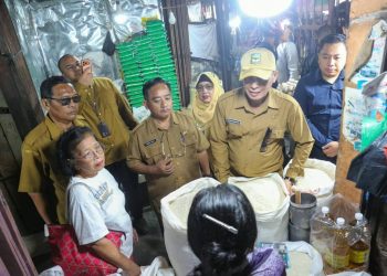 Satgas Pangan Kota Pematangsiantar saat sidak diPasar Horas.