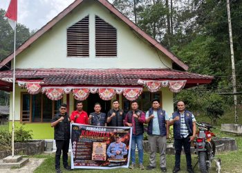 Sat Reskrim Polres Simalungun saat melakukan himbauan Karhutla. ( Humas Polres Simalungun )