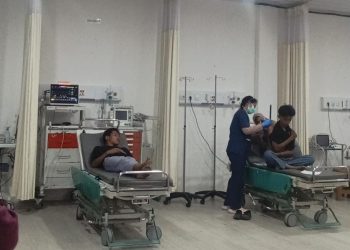Siswa SMK yang diduga korban penganiayaan saat di rumah sakit.