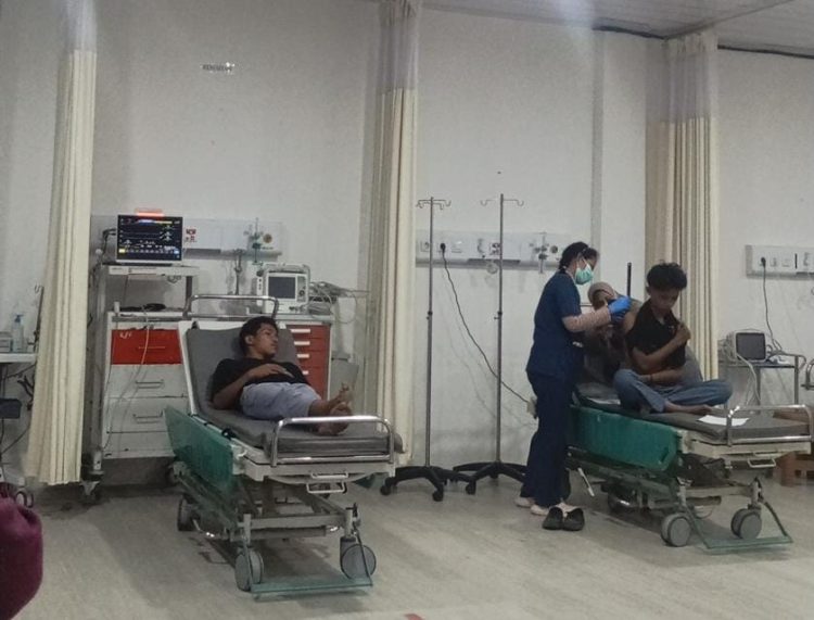 Siswa SMK yang diduga korban penganiayaan saat di rumah sakit.