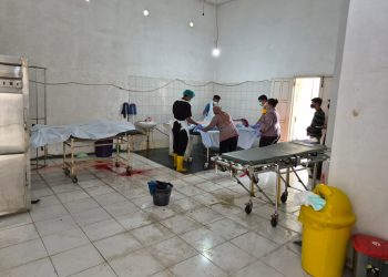 Korban yang meninggal dunia karena lompat akibat kebakaran di PT Eviyap Kek Sei Mangkei, Simalungun. ( Humas Polres Simalungun )