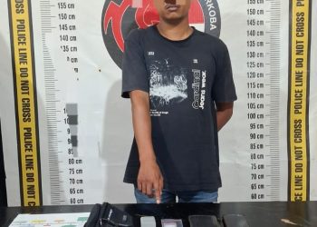 Anggara pria yang diamankan Polisi karena sabu ( Humas Polres Simalungun )