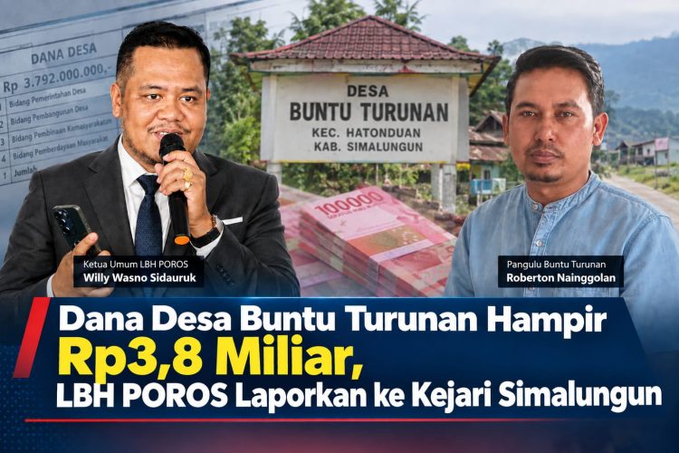 Kolase sebelah kiri Ketua Umum LBH POROS Willy Wasno Sidauruk dan kanan Pangulu Nagori Buntu Turunan Roberton Nainggolan.
