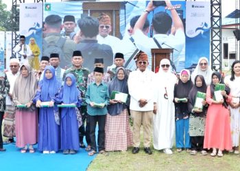 Bupati Simalungun Anton Achmad Saragih saat hadiri acara Maulid Nabi di Tapian Dolok ( Diskominfo Simalungun )