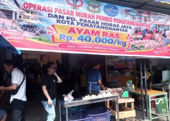 Lokasi pasar murah yang digelar Pemko Pematangsiantar bersama PD Pasar Horas Jaya ( Herry Sinaga )