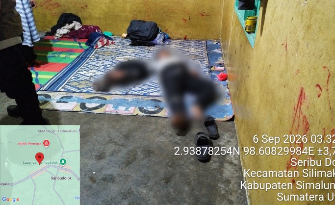 Mayat pria yang ditemukan dalam rumah kontrakannya di Saribudolok, Kecamatan Silimakuta Kabupaten Simalungun ( Humas Polres Simalungun )