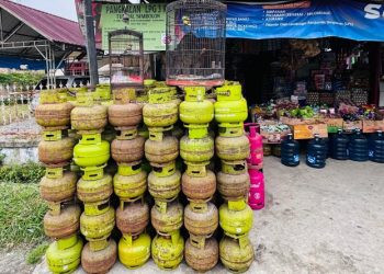 Salah satu pangkalan Elpiji 3KG yang ada di Kota Pematangsiantar. ( Herry Sinaga )