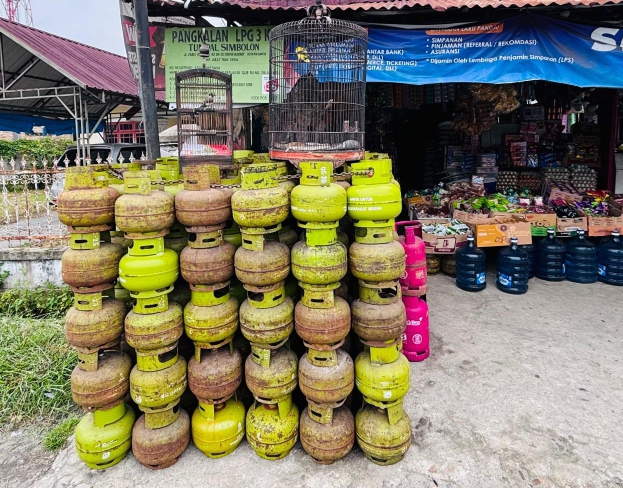 Salah satu pangkalan Elpiji 3KG yang ada di Kota Pematangsiantar. ( Herry Sinaga )