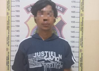 Pemuda berusia 18 tahun yang berinisial A pelaku pencuri sepeda motor. ( Humas Polres Pematangsiantar )