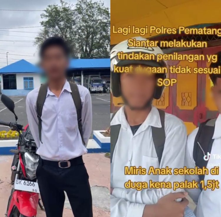 Tangkapan layar video viral saat pengendara sepeda motor yang ditilang. ( Istimewa )