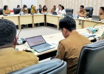 Pemkab Simalungun saat rapat koordinasi pencegahan dan promosi kesehatan di Ruang Rapat Kantor Bupati Simalungun, Pematang Raya. ( Diskominfo Simalungun )