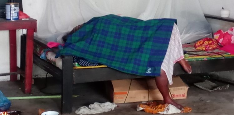 Ms saat ditemukan dalam keadaan sudah tergeletak ( Herry Sinaga )