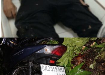 Kolase korban yang meninggal karena tertimpa pohon. ( Polsek Dolok Batu Nanggar )